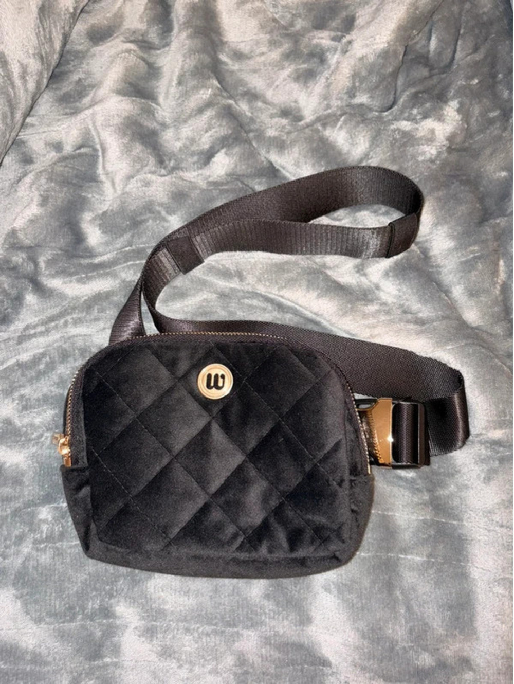 Wantable Black Quilted Belt Bag